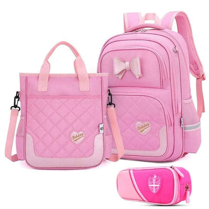 Bikab School Bags for Girls Kawaii Backpack 3PCPINK L