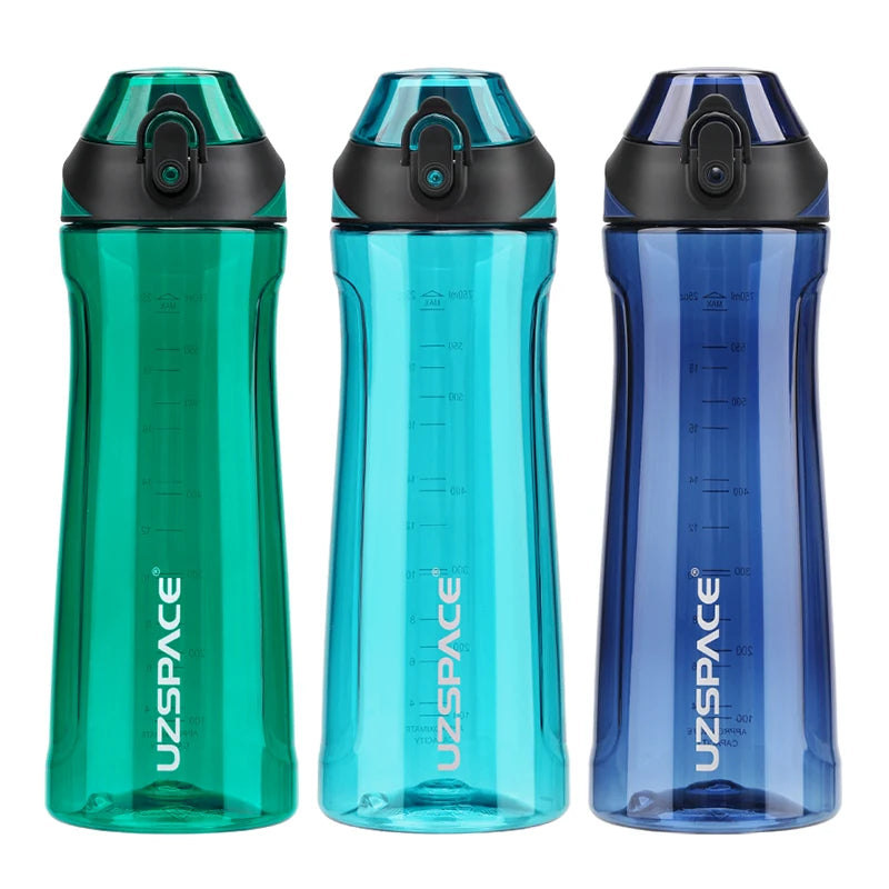 UZSPACE 750ml Sport Water Bottles Portable Tritan BPA Free