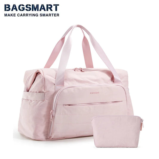 BAGSMART Travel Duffle Bag 42L Large Carry on Weekender 15.6in Laptop