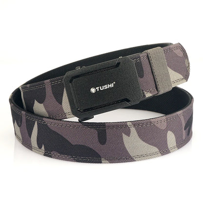 VATLTY New Military Belt for Men Sturdy Nylon Metal Automatic Buckle Camouflage 120cm
