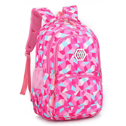 School Backpack Set Waterproof Nylon Rose 1 Piece