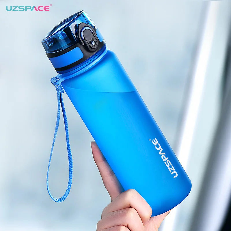 UZSPACE Sports Water Bottle BPA Free 500/1000ml Tritan Frosted Plastic