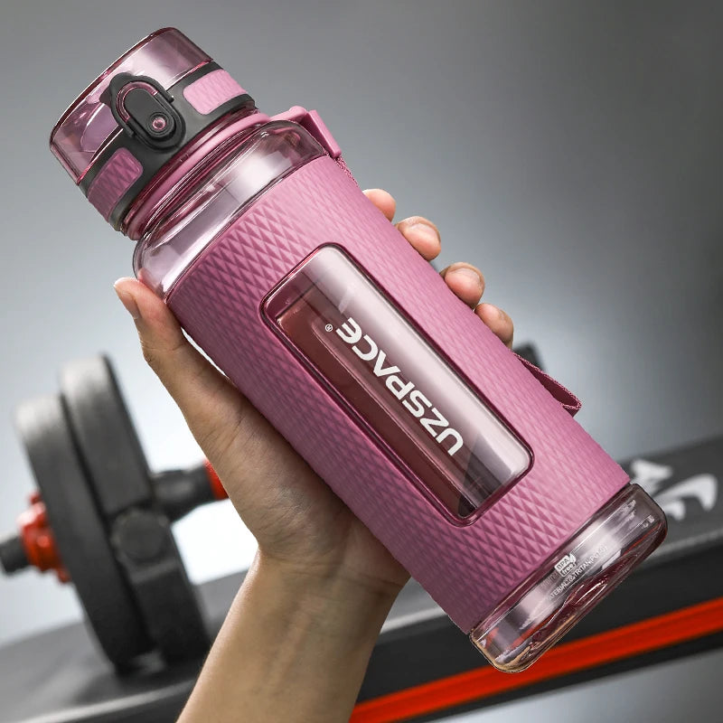 UZSPACE Sport Water Bottles BPA Free Portable Plum Red