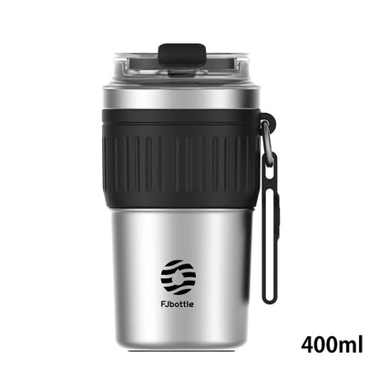 FEIJIAN Stainless Steel Coffee Cup Thermos Portable Silver 330-500ml