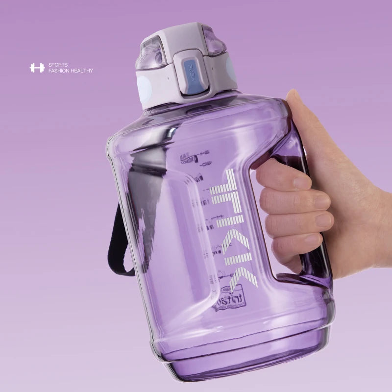 TKK 2300ml Sports Water Bottle BPA-free Large Capacity Tritan material Purple 2.3L