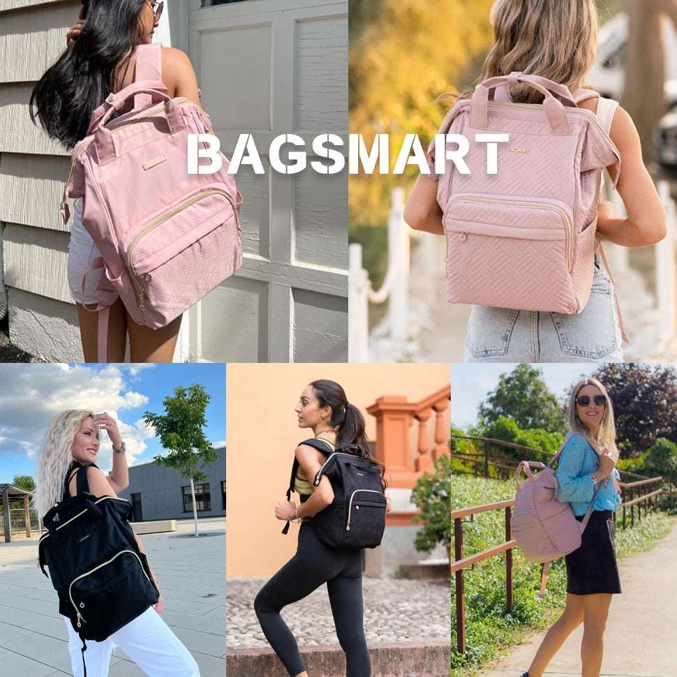 BAGSMART 50L School Bags 14-15.6inch Laptop Backpack for Women