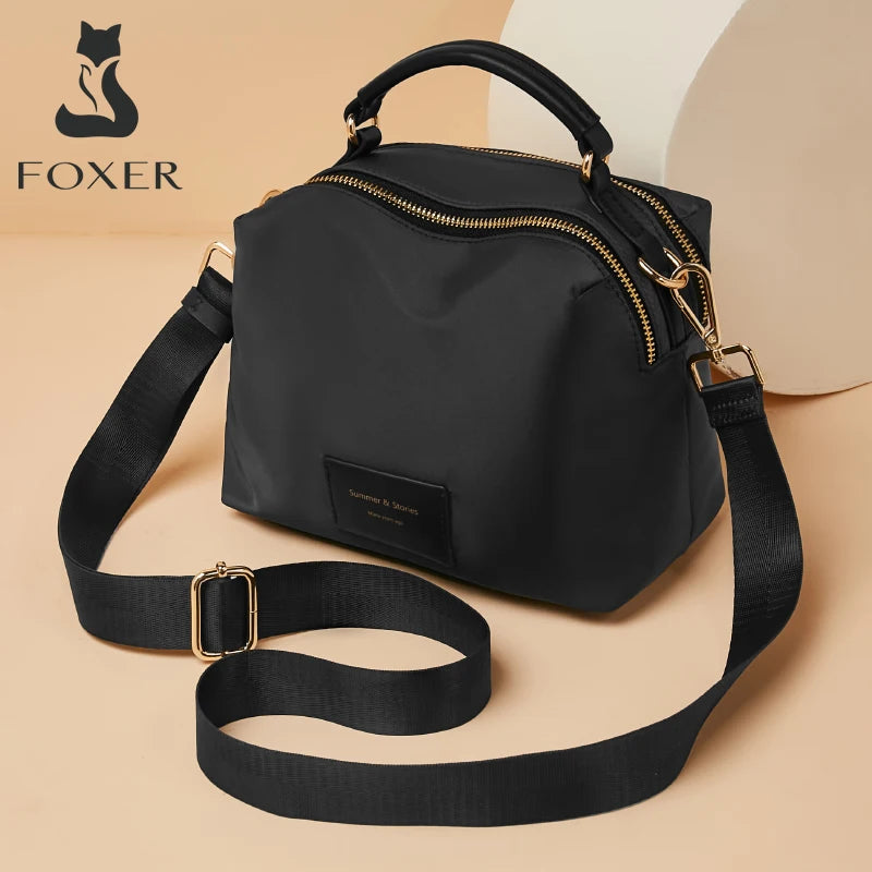 FOXER Women Oxford Light Messenger Bag PU Leather