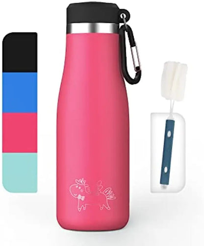 FJbottle Sport Water Bottle Stainless Steel with Carabiner Hook 350ml/500ml/710ml pink