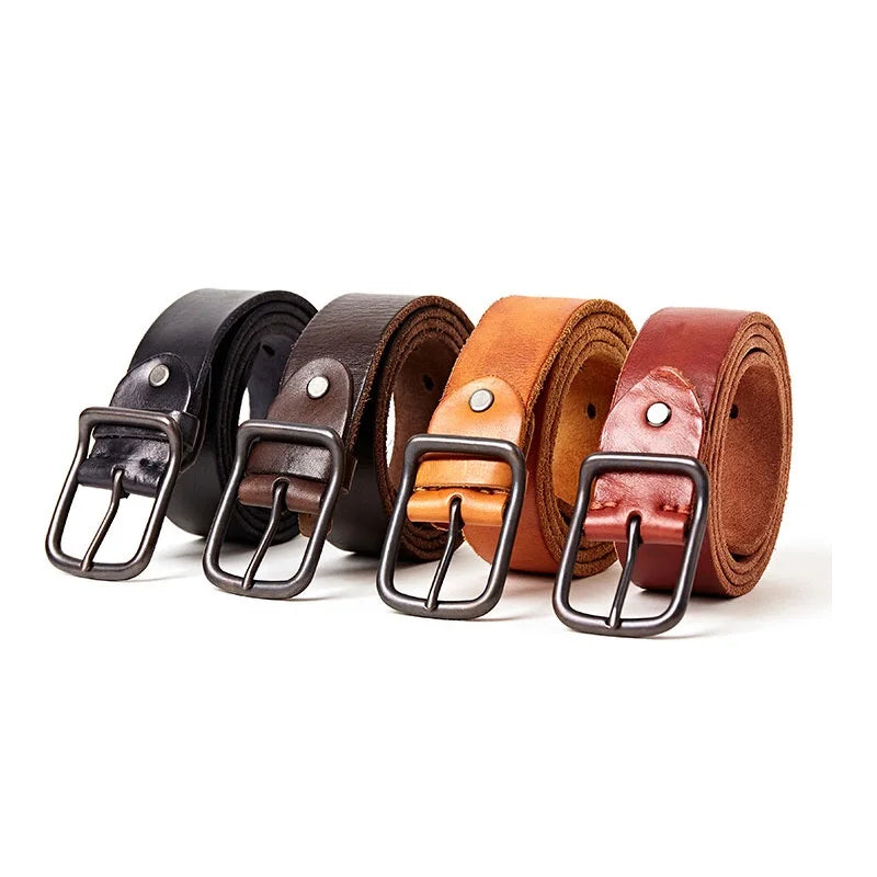 Men's Genuine Leather Luxury Strap Fashion Vintage Pin Buckle