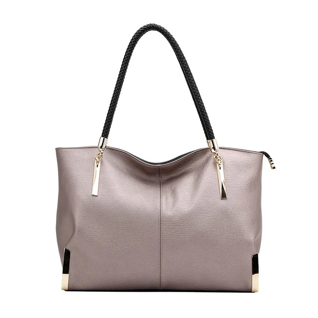 FOXER Brand Stylish Women Cowhide Leather Handbag Pink