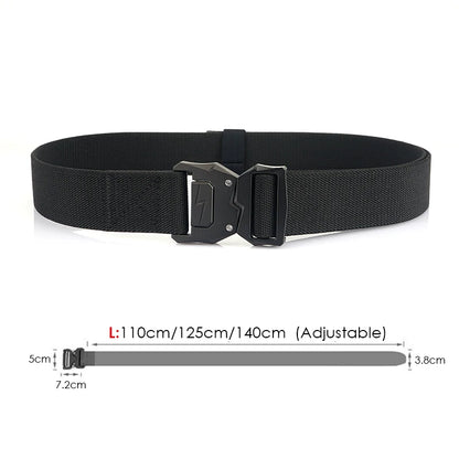 VATLTY 110cm-140cm Men's Elastic Belt Quick Release Alloy Buckle