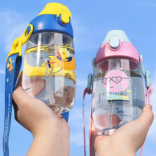 UZSPACE Water Bottle With Straw Eco-friendly Tritan BPA Free