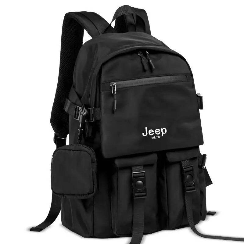 JEEP BULUO Brand Men Shoulder Backpack black