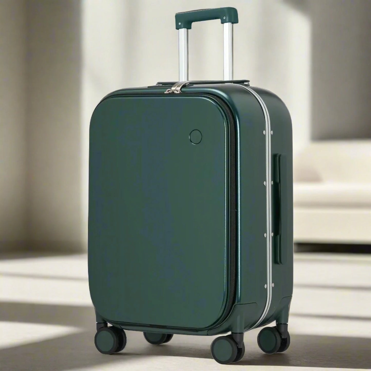 MIXI Brand Luxury Design Carry On Suitcase TSA Lock 18, 20, 24 Inch Blackish Green 24