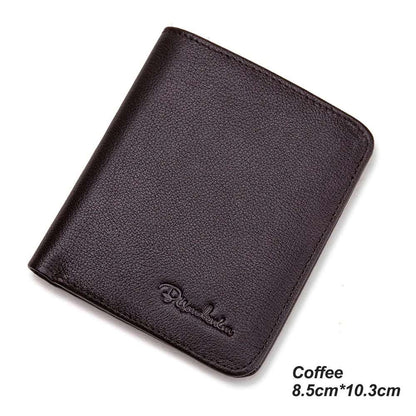 BISON DENIM 100% Genuine Leather Classic Men Wallet Coffee