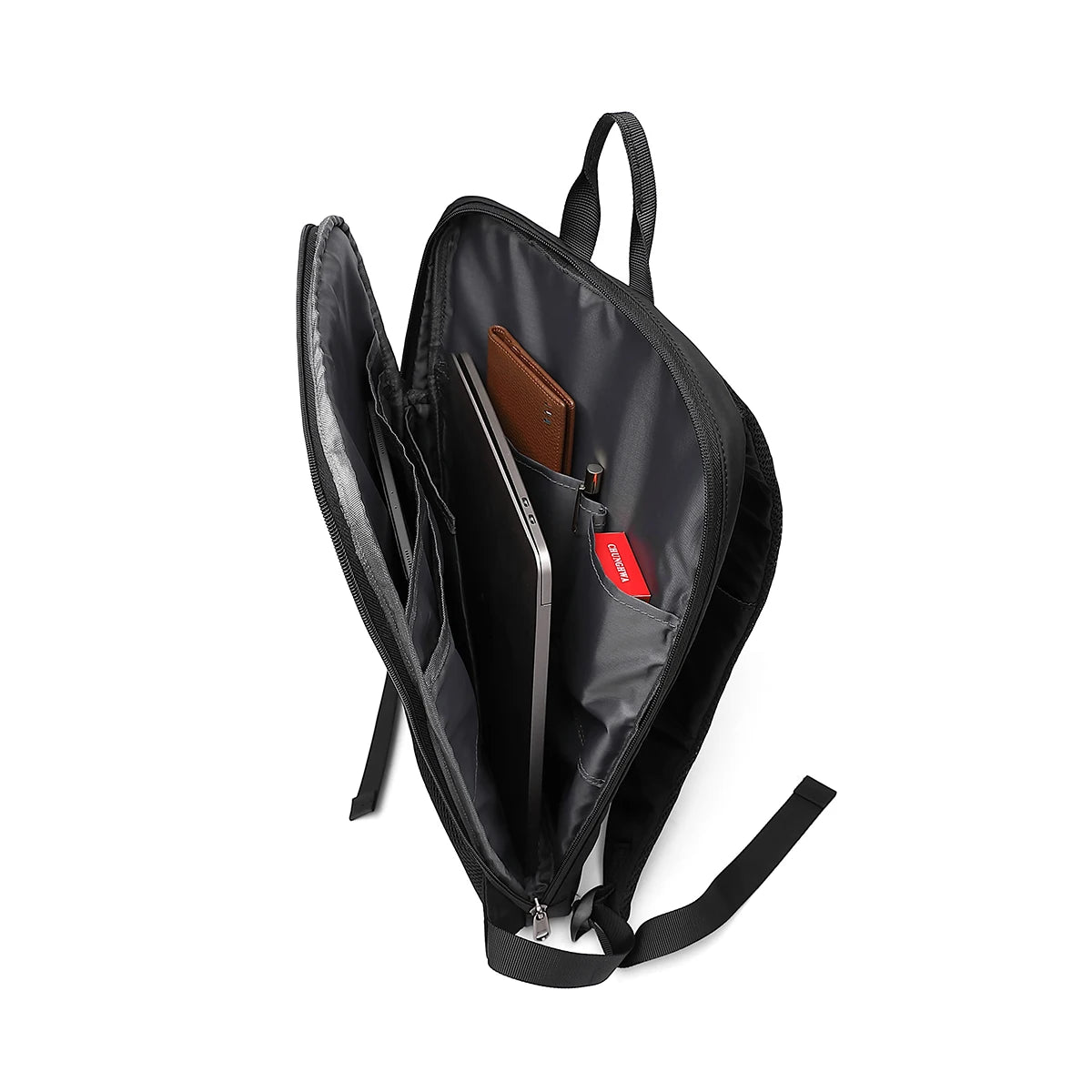 BISON DENIM Ultra-thin Laptop Backpack Lightweight Comfortable Men Women Business Office Work Bag Computer Unisex Slim Bag