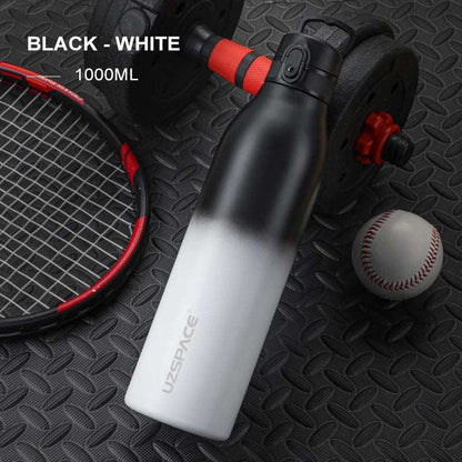 600/1000ml Thermos Flask Double vacuum 316 Stainless Steel 1L Black and white 600-1000ml