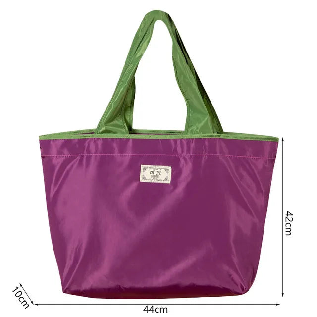 Large Capacity Reusable Shopping Bag Purple-Large
