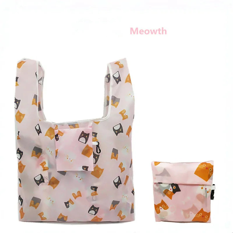 New Magic style Nylon Large Tote Reusable miaomiao-19