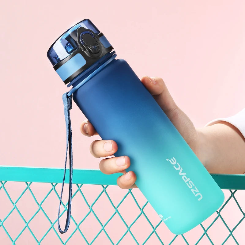 UZSPACE 500ml Sports Water Bottle Bounce Lid BPA Free blue and green 500ml