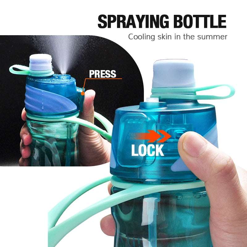 950ml Water Bottle Outdoor Sport Fitness Spray Bottle BPA Free