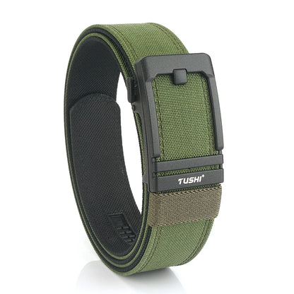 VATLTY New Tactical Pistol Airsoft Belt for Men Metal Automatic Buckle ArmyGreen 120cm