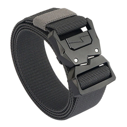 VATLTY 110cm-140cm Men's Elastic Belt Quick Release Alloy Buckle Dark gray