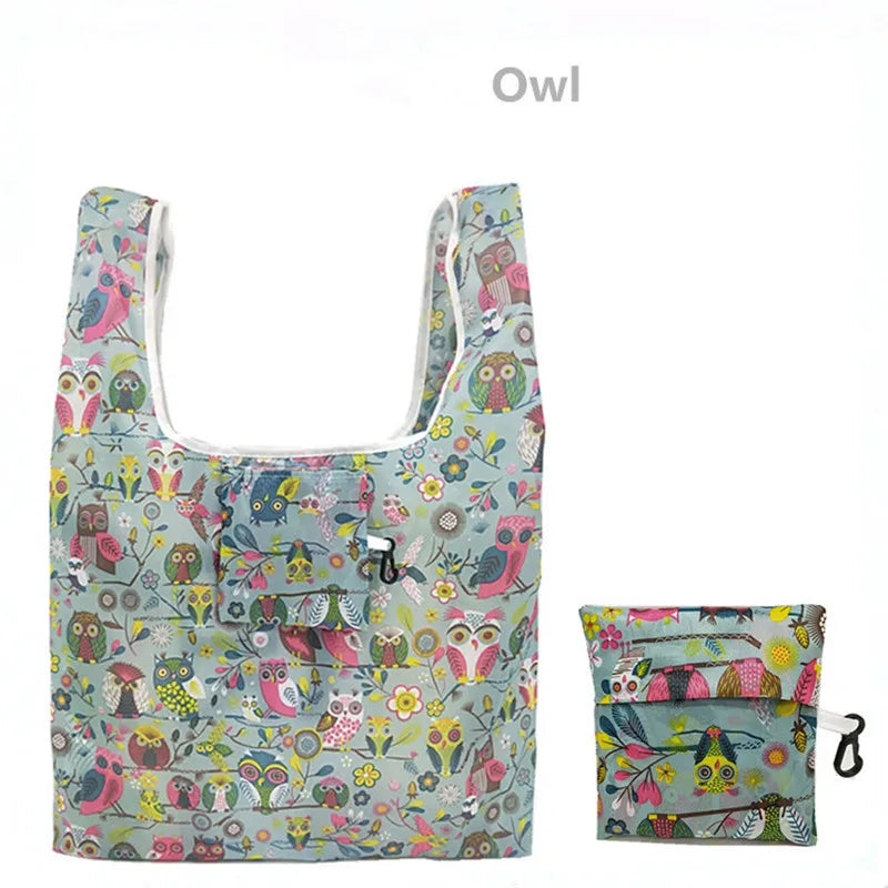 New Magic style Nylon Large Tote Reusable owl-18