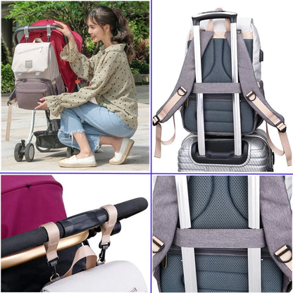 Multifunctional Waterproof Fabric Baby Diaper Bag