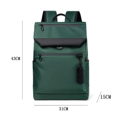 High Quality Waterproof Men's Laptop Backpack USB Charging Green L