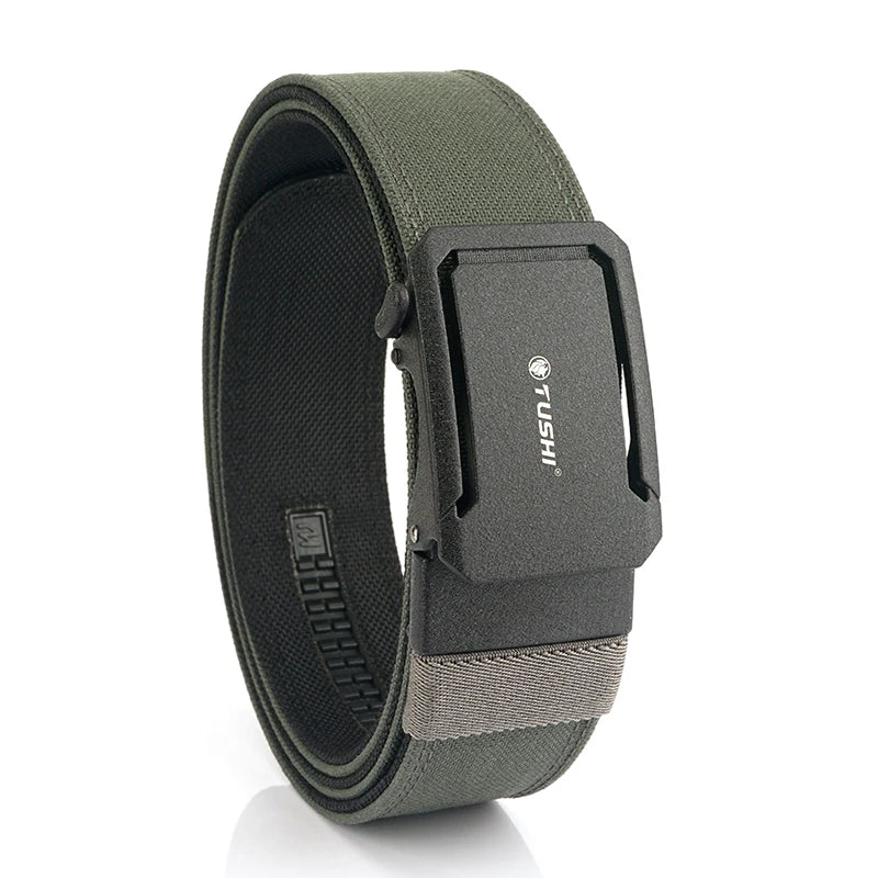 VATLTY New Military Belt for Men Sturdy Nylon Metal Automatic Buckle Dark gray 120cm