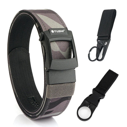 VATLTY Work Tool Belt for Men Tight Nylon Metal Automatic Buckle Camo set A 120cm