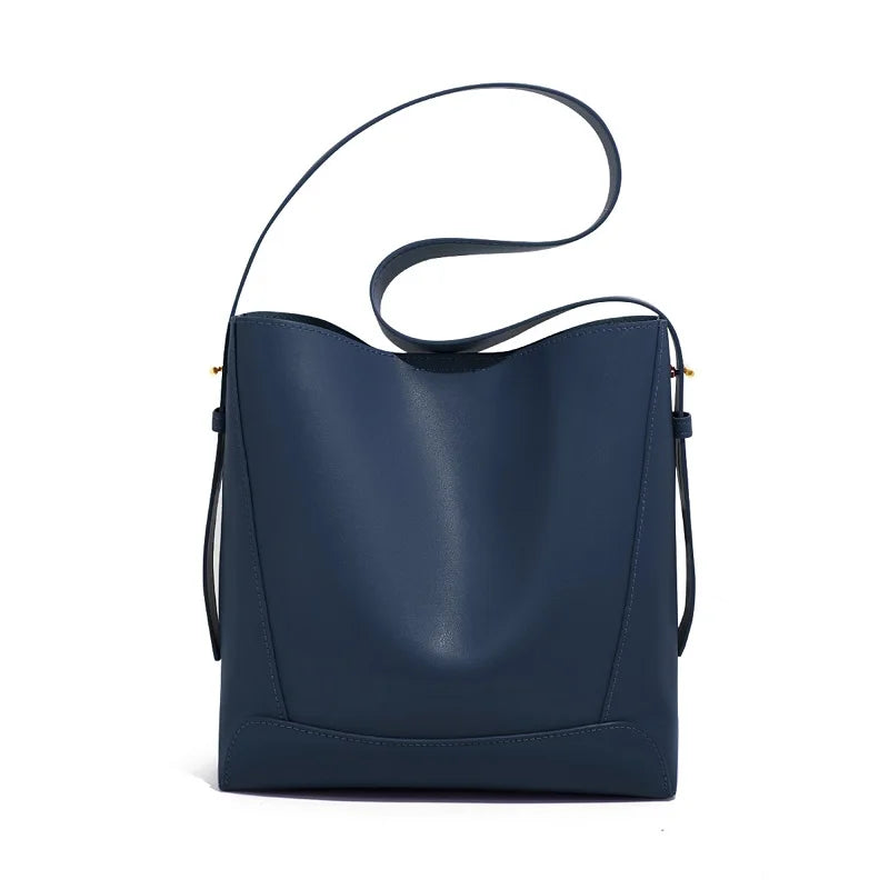 FOXER Lady Fashion Retro Shoulder Bag Large Capacity Blue