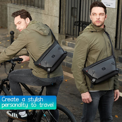 Fenruien New Magnetic Buckle Shoulder Bag For Men