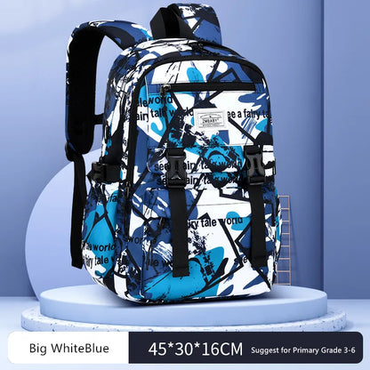 Fengdong primary school bags for boys lightweight backpack large capacity bookbag waterproof backpack elementary student bagpack Big Blue CHINA