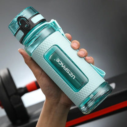 UZSPACE Sport Water Bottle BPA Free Portable 350/500/1000ml Spindrift Blue