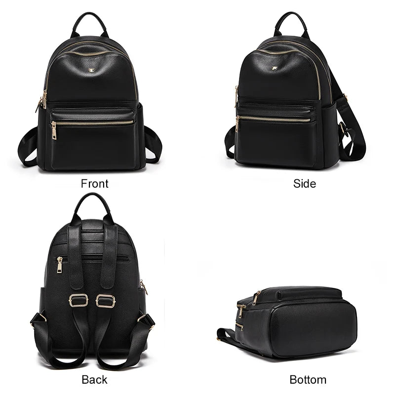 FOXER Brand Spilt Leather Backpack