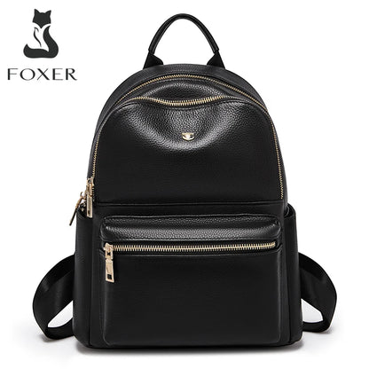 FOXER Brand Spilt Leather Backpack