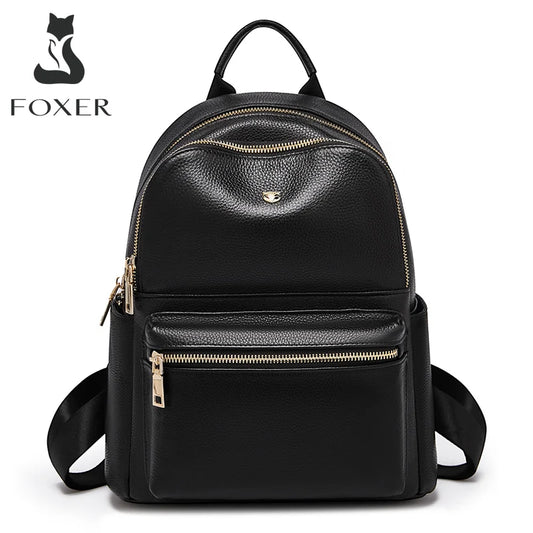 FOXER Brand Spilt Leather Backpack