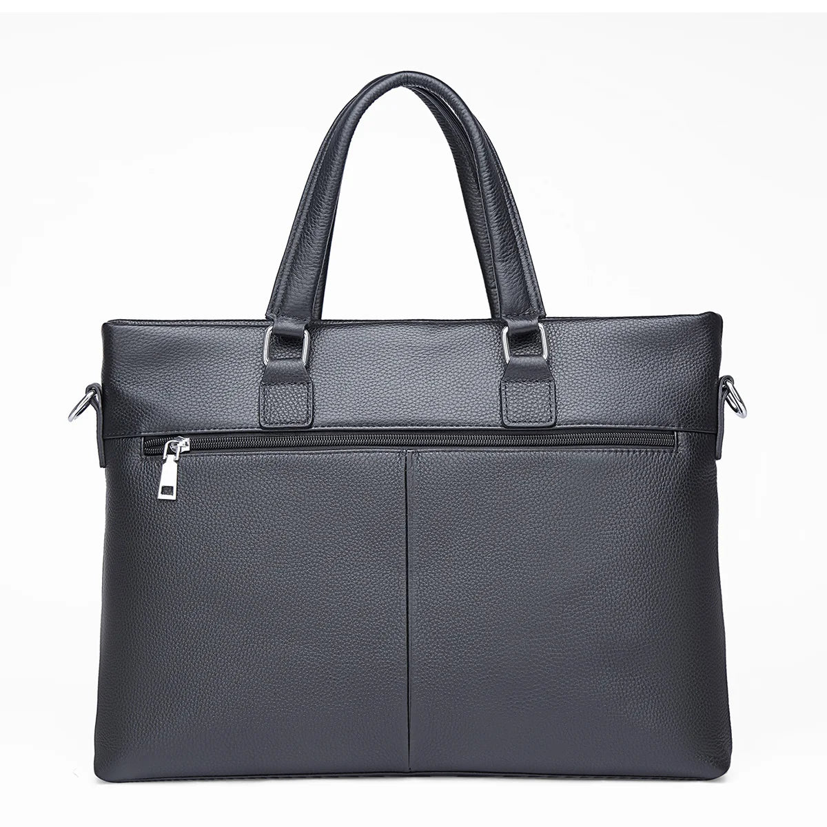 BISONDENIM Man Business Briefcase Bag Split Leather For 14 inch Laptop