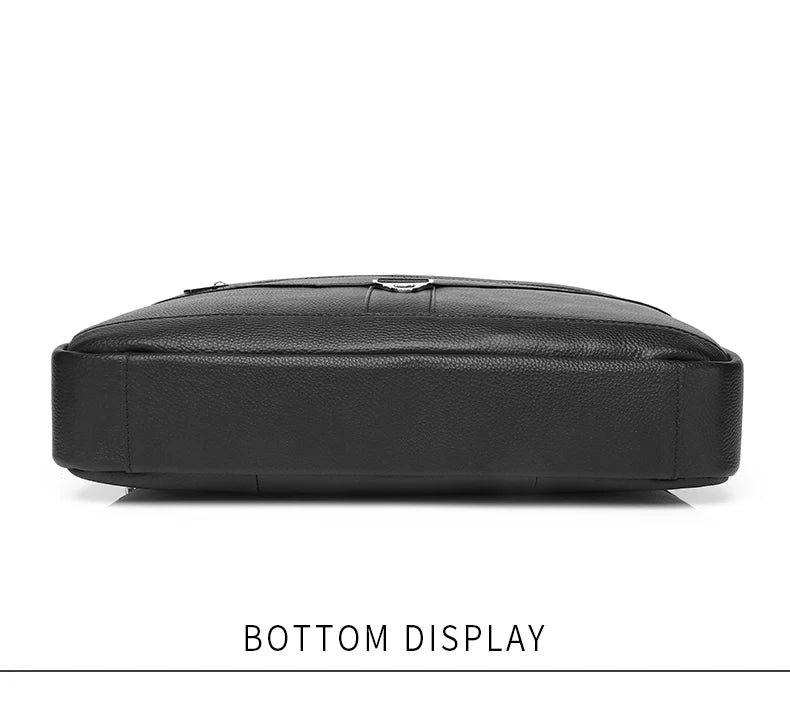 SCHLATUM Men's Leather Briefcase Casual Crossbody Bag 15.6inch Laptop