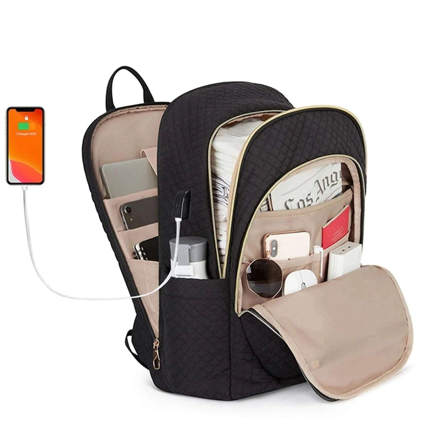 BAGSMART Backpacks 17.5''/15.6'' Notebook with USB Charging Port 15.6 inch laptop bg