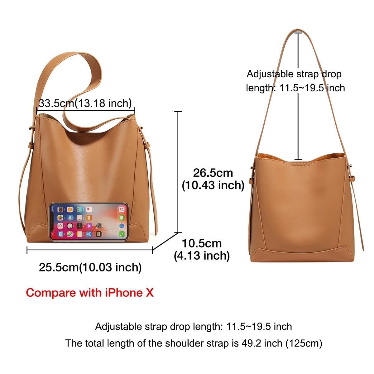 FOXER Lady Fashion Retro Shoulder Bag Large Capacity