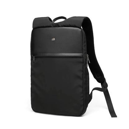 BISON DENIM Ultra-thin Laptop Backpack Lightweight Comfortable Men Women Business Office Work Bag Computer Unisex Slim Bag N2994 Black