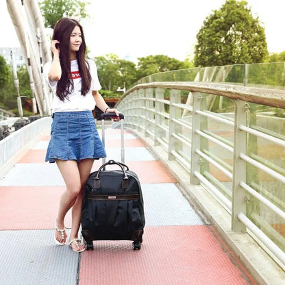 Women Travel Luggage Handbag Trolley suitcase