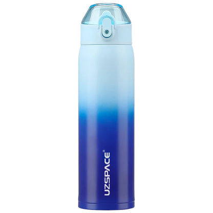 New 500ml Thermos Bottle 316 Double Vacuum Flask Stainless Steel Long-term insulation Aqua blue and Blue 501-600ml