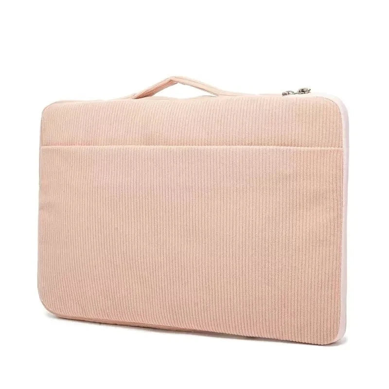Brand Kinmac Laptop Bag 12,13.3,14,15.4,15.6 Inch Shockproof Corduroy Pink