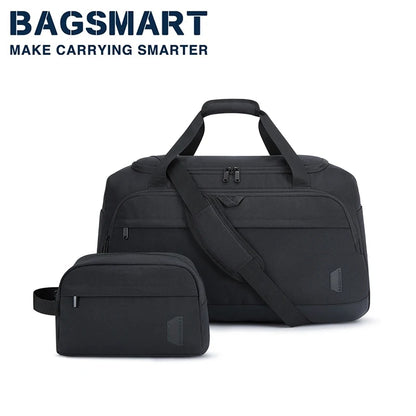 BAGSMART 2 Pcs Men's Tote Bag Large Capacity, Shoulder Duffle Bag