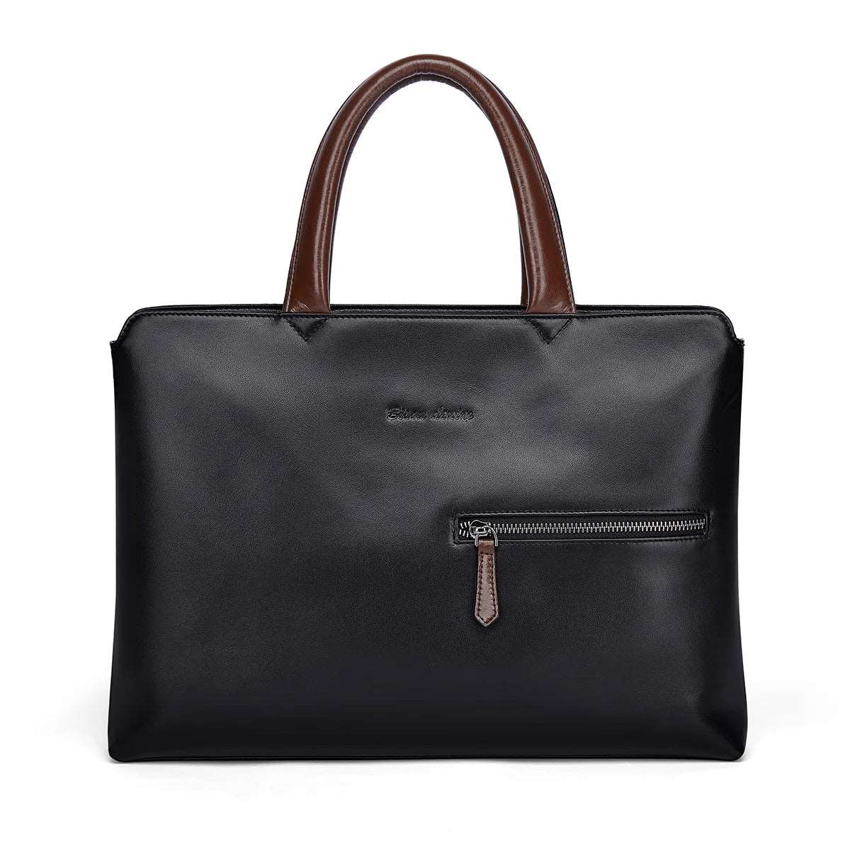 BISON DENIM 100% Genuine Leather Cowskin Men Briefcase Luxury N20238-3B-1