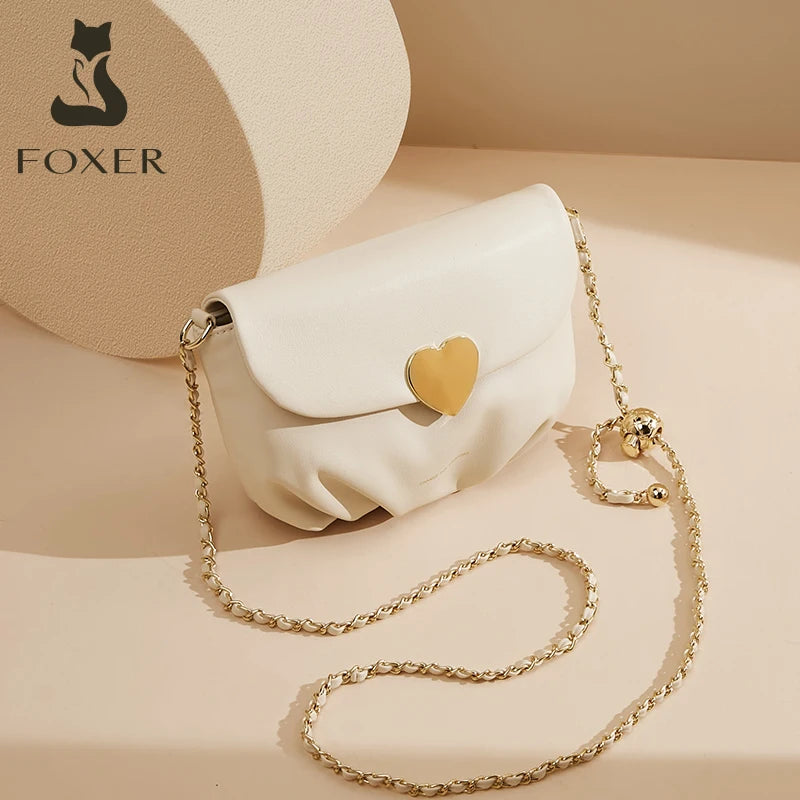 FOXER Women Adjustable Chain Messenger Bag Fashion Design